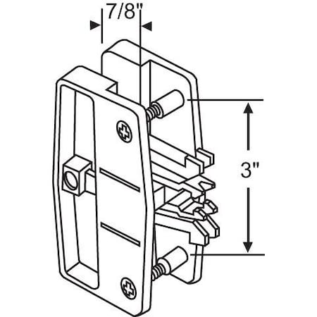 PATIO SCREEN HANDLE SET